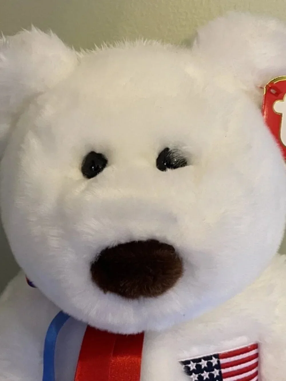 Ty Beanie Babie Baby Large Libearty Bear Plush Stuffed Toy - 20